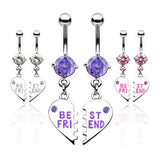 My BFF Best Friend Belly Ring Set - Dangling Belly Ring. Navel Rings Australia.