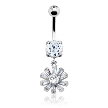 Celestial Diamante Navel Bar - Dangling Belly Ring. Navel Rings Australia.