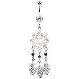 Daisy Dreams Navel Ring - Dangling Belly Ring. Navel Rings Australia.