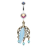Vintage Dreams Belly Button Ring - Dangling Belly Ring. Navel Rings Australia.
