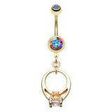 The Promise Belly Button Ring Rock - Dangling Belly Ring. Navel Rings Australia.