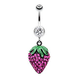 Strawberry Fields Navel Ring - Dangling Belly Ring. Navel Rings Australia.