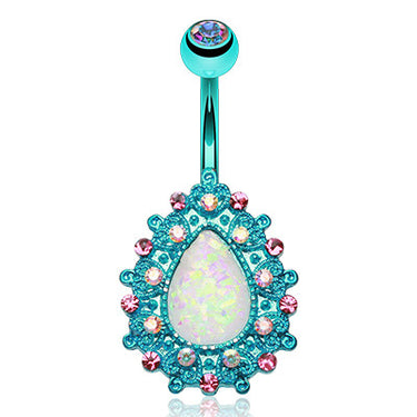 Kanaloa Ocean Goddess Navel Bar - Fixed (non-dangle) Belly Bar. Navel Rings Australia.