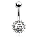 Egyptian Sunshine Navel Piercing Bars - Fixed (non-dangle) Belly Bar. Navel Rings Australia.