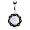 Antique Opaline Burst Belly Button Rings