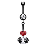 Panda Lovin' Belly Button Ring - Dangling Belly Ring. Navel Rings Australia.