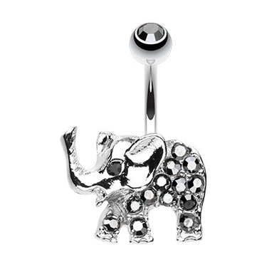 Juju Elephant Belly Ring Bar - Fixed (non-dangle) Belly Bar. Navel Rings Australia.