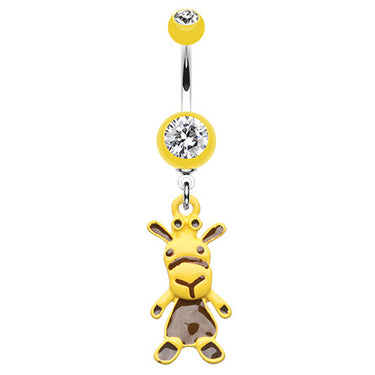 Gerry Giraffe Belly Dangle - Dangling Belly Ring. Navel Rings Australia.