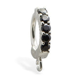 TummyToys® Black Claw Charm Slave - TummyToys® Patented Clasp. Navel Rings Australia.