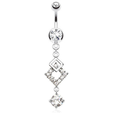 Cascading Layered Pendant Belly Piercing - Dangling Belly Ring. Navel Rings Australia.