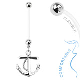 Anchor Maternity Navel Ring - Maternity Belly Ring. Navel Rings Australia.