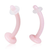 Skin Colour Navel Piercing Retainer - Basic Curved Barbell. Navel Rings Australia.