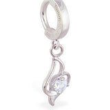 TummyToys® Sexy Free Form CZ Charm Surgical Steel Clasp - TummyToys® Patented Clasp. Navel Rings Australia.