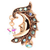 Bohemian Moon Belly Ring with Rose Gold Plating