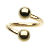 Yellow Gold Plated Spiral Twister Ring