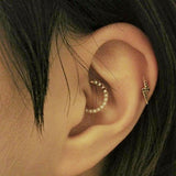 Authentic Lightning Bolt Diamond Earring by Maria Tash in 14K Gold. Flat Stud. - Earring. Navel Rings Australia.