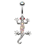 Get Go Gecko Navel Bar - Fixed (non-dangle) Belly Bar. Navel Rings Australia.