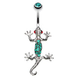 Get Go Gecko Navel Bar - Fixed (non-dangle) Belly Bar. Navel Rings Australia.
