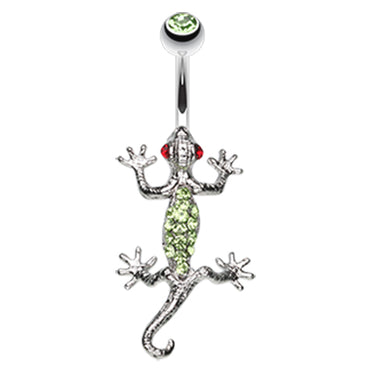Get Go Gecko Navel Bar - Fixed (non-dangle) Belly Bar. Navel Rings Australia.