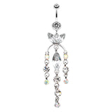 Ethereal Chandelier Belly Ring - Dangling Belly Ring. Navel Rings Australia.