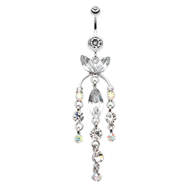 Ethereal Chandelier Belly Ring - Dangling Belly Ring. Navel Rings Australia.