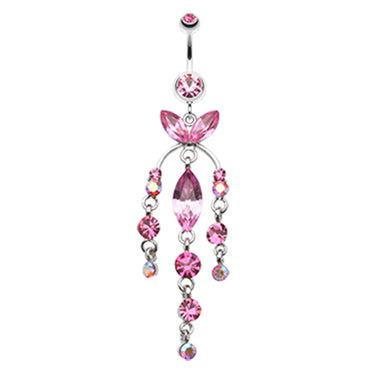 Ethereal Chandelier Belly Ring - Dangling Belly Ring. Navel Rings Australia.
