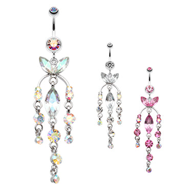 Ethereal Chandelier Belly Ring - Dangling Belly Ring. Navel Rings Australia.