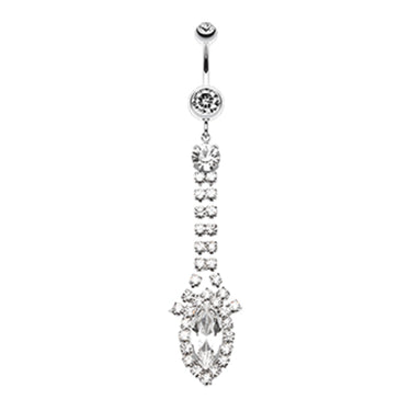 Embellished Falls Belly Dangle - Dangling Belly Ring. Navel Rings Australia.