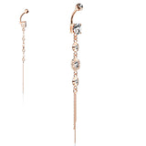 Classico Vintage Drop Chain Belly Bar in Rose Gold - Dangling Belly Ring. Navel Rings Australia.