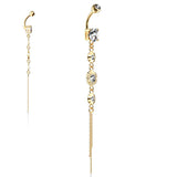 Classico Vintage Drop Chain Belly Bar in Gold - Dangling Belly Ring. Navel Rings Australia.