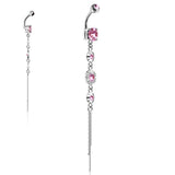 Classico Vintage Drop Chain Belly Bar - Dangling Belly Ring. Navel Rings Australia.