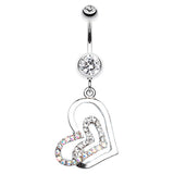 Lovers Melting Moments Belly Dangle - Dangling Belly Ring. Navel Rings Australia.
