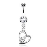 Lovers Tier Belly Dangle - Dangling Belly Ring. Navel Rings Australia.