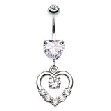 Lovers Agenda Belly Dangle - Dangling Belly Ring. Navel Rings Australia.