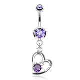 Lovers Tier Belly Dangle - Dangling Belly Ring. Navel Rings Australia.