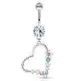 Love Matrix Belly Dangle - Dangling Belly Ring. Navel Rings Australia.