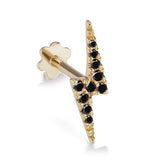 Authentic Lightning Bolt Diamond Earring by Maria Tash in 14K Gold. Flat Stud. - Earring. Navel Rings Australia.