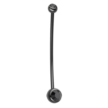 Mamma Mia Black Flex Gem Maternity Belly Ring (X Long) - Maternity Belly Ring. Navel Rings Australia.