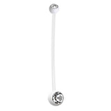 Mamma Mia White Flex Gem Maternity Belly Ring (X Long) - Maternity Belly Ring. Navel Rings Australia.