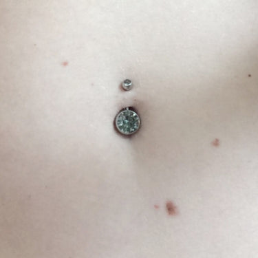 Giant Gem Press Fit Bananabells - Basic Curved Barbell. Navel Rings Australia.