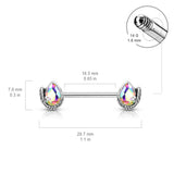 Bijoú Mermaid Gem Nipple Ring - Nipple Ring. Navel Rings Australia.