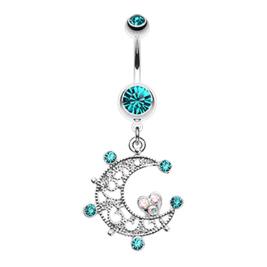 Tidal Moon Belly Ring - Dangling Belly Ring. Navel Rings Australia.