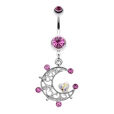 Tidal Moon Belly Ring - Dangling Belly Ring. Navel Rings Australia.