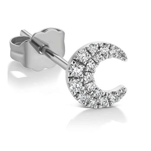 White gold moon earrings deals