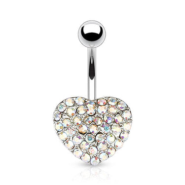 Oh So Sweet Motley™ Heart Belly Bars - Fixed (non-dangle) Belly Bar. Navel Rings Australia.