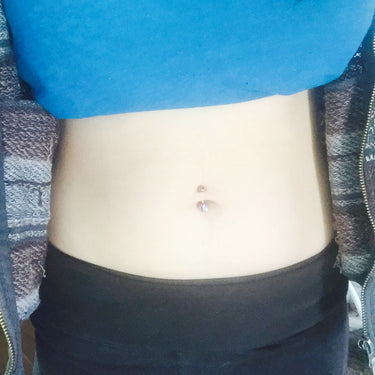 Classique Gem Belly Bars with Rose Gold Plating - Basic Curved Barbell. Navel Rings Australia.
