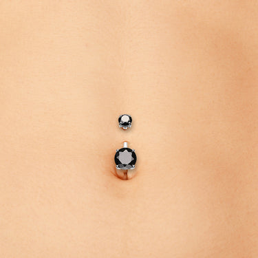 Steel Kingdom Gem Navel Bar - Fixed (non-dangle) Belly Bar. Navel Rings Australia.