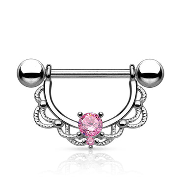 Monika Filigree Nipple Barbell - Nipple Ring. Navel Rings Australia.