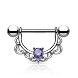 Monika Filigree Nipple Barbell - Nipple Ring. Navel Rings Australia.