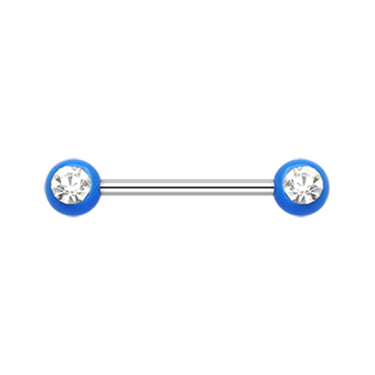 Vivid Gem Ball Nipple Barbell Rings - Nipple Ring. Navel Rings Australia.